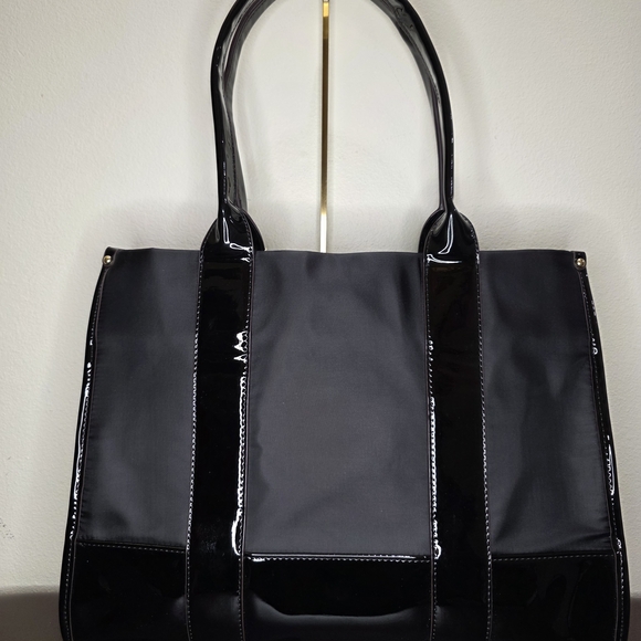 Aimee Kestenberg Weekender Black Nylon Glossy Tote Set - Picture 11 of 11